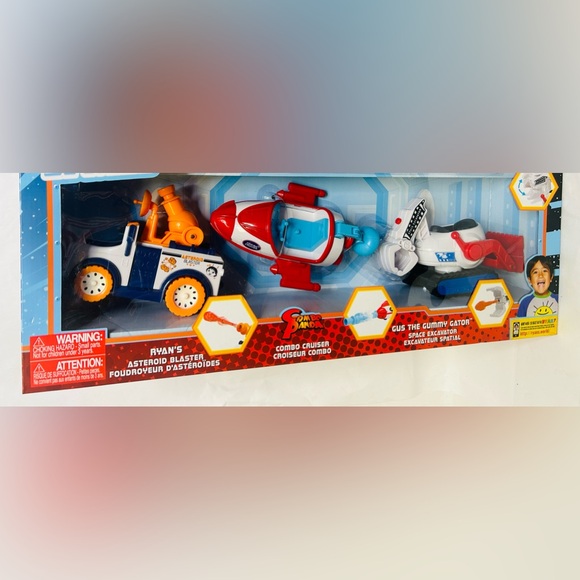 New Ryan's World Galaxy Explorers Asteroid Blaster Exclusive box Playset - Picture 3 of 7